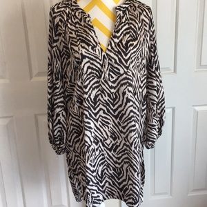 H&M zebra print tunic dress